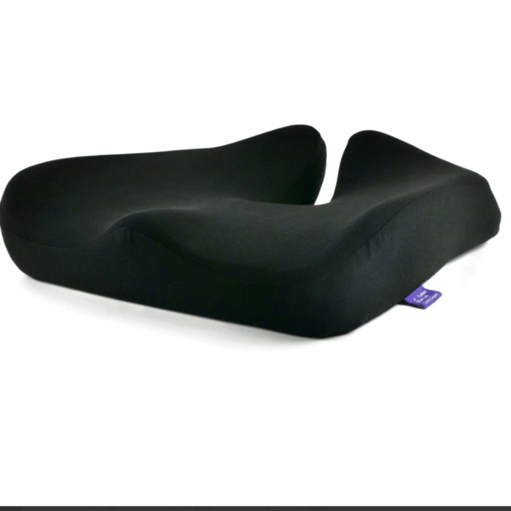 Cushion Lab Pressure Relief Seat Cushion Black Memory Foam Ergonomic New